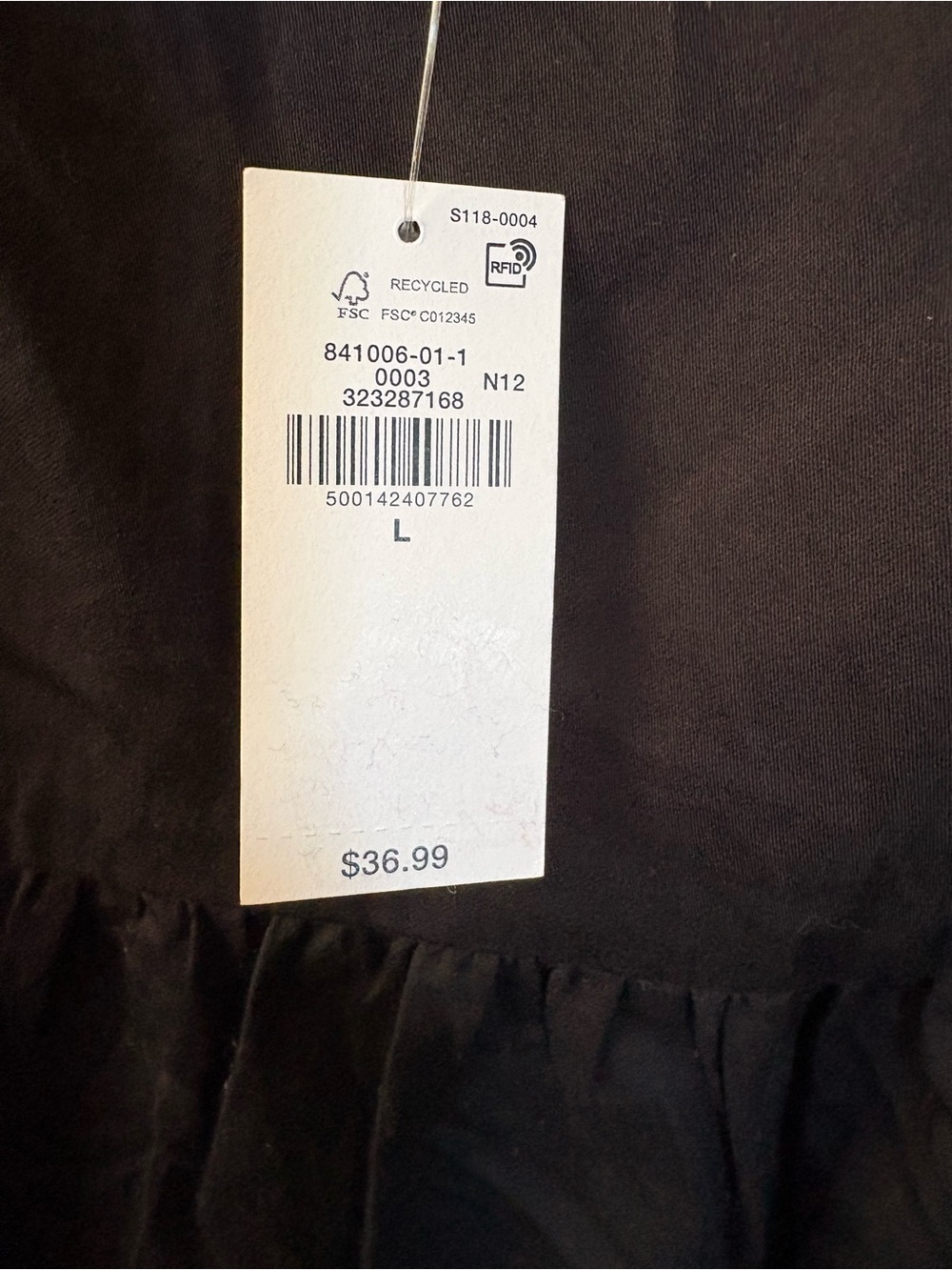 NWT Old Navy Black Puff Sleeve Poplin Peplum Top Size Large - Picture 9 of 13